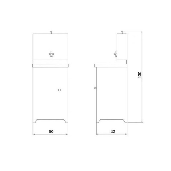 Рукомойник педальный с изливом на тумбе НОЖНОЕ ВКЛЮЧЕНИЕ 500х400х850 мм, 17567 фото арт.17567