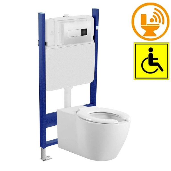 Унитаз для инвалидов МГН подвесной с инсталляцией СЕНСОР СИДЕНЬЕ БЕЗ КРЫШКИ, 27142 фото  в интернет-магазине Санкомп