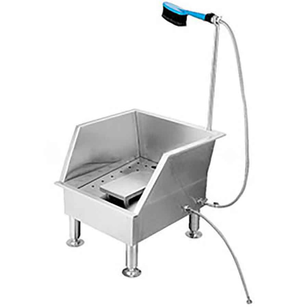 Мойка для обуви из нержавеющей стали с экраном в комплекте с щеткой, 16377  фото  в интернет-магазине Санкомп