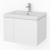 Тумба подвесная в комплекте с раковиной 60 см БЕЛАЯ фото  в интернет-магазине Санкомп