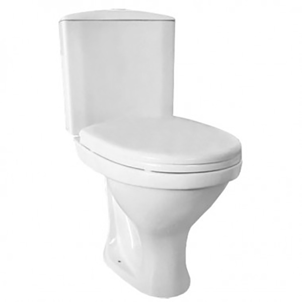 Унитаз компакт керамика косой выпуск (610х375х785) 1-режимная арматура, сидение ПП, 18878 фото  в интернет-магазине Санкомп