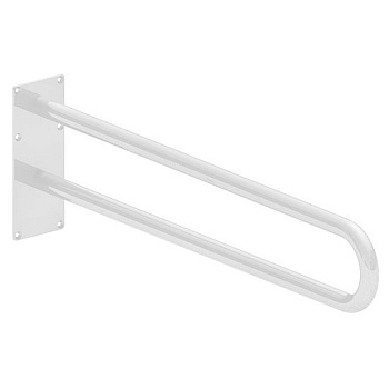 Поручень настенный стальной БЕЛЫЙ 840х100х250, 20273 фото  в интернет-магазине Санкомп