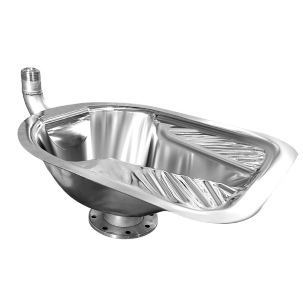 Чаша Генуя из нержавеющей стали с рассекателем С ФЛАНЦЕМ 580х480х240, 02541 фото  в интернет-магазине Санкомп