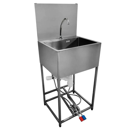 Рукомойник педальный с изливом НОЖНОЕ ВКЛЮЧЕНИЕ 2 педали 500х400х1200 мм, 25671 фото арт.25671
