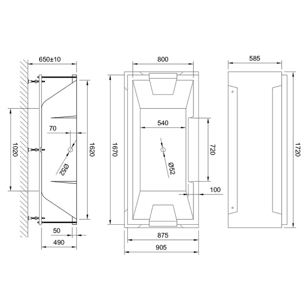 Ванна акриловая прямоугольная в полной комплектации 1720х870 мм, 18798 фото  в интернет-магазине Санкомп