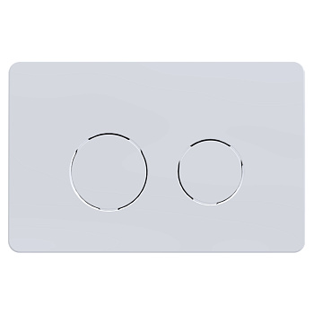  Кнопка смыва двойная, круглая, цвет белый 22448 фото  в интернет-магазине Санкомп