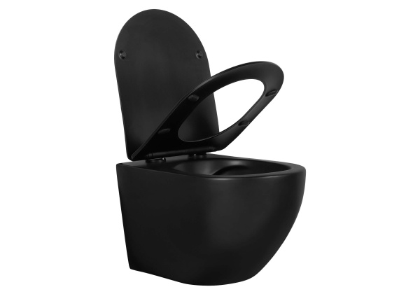 Унитаз подвесной Черный с Инсталляцией в комплекте с кнопкой, 24590  фото  в интернет-магазине Санкомп