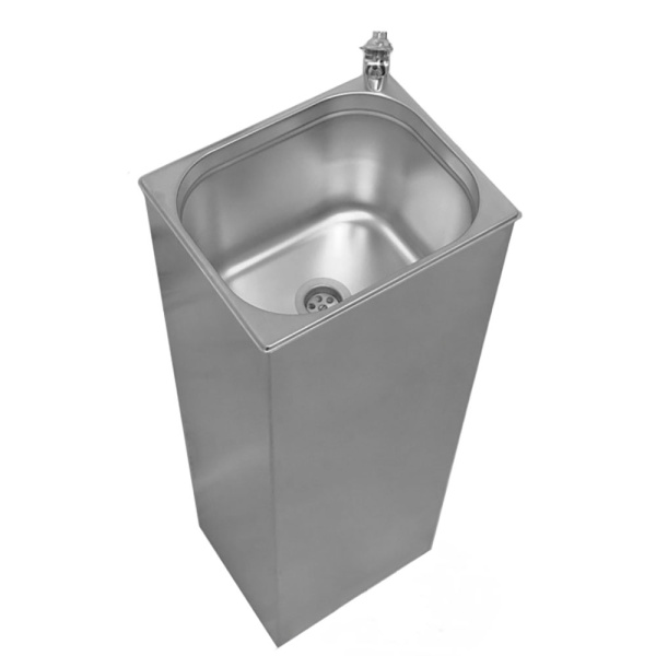Фонтанчик питьевой кнопочный напольный 1 чаша Х/В, Б/Ф, Б/УФ, Б/Г, Б/ТО, AISI 304, 325х265х870 26961 фото  в интернет-магазине Санкомп
