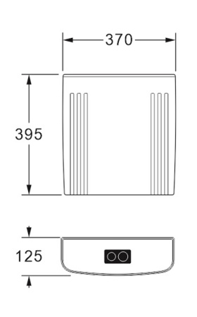 БАЧОК пластиковый с соединительной трубой 370х125х395 мм фото арт.20600