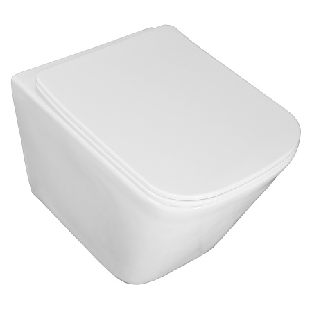 Унитаз подвесной БЕЗОБОДКОВЫЙ (480х350х363) С СИДЕНЬЕМ МИКРОЛИФТ 22011 фото  в интернет-магазине Санкомп