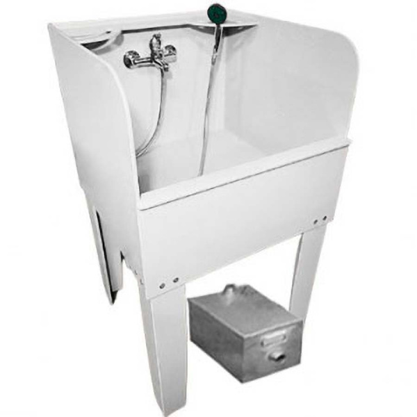 Слив технический напольный 600х560х1100 С ЭКРАНОМ СО СМЕСИТЕЛЕМ С ПЕСКОУЛОВИТЕЛЕМ 17л, 20007  фото  в интернет-магазине Санкомп