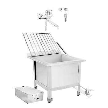 Видуар технический слив(поддон) 530x530x600 РЕШЕТКА ПЕДАЛЬ СМЕСИТЕЛЬ ПЕСКОУЛОВИТЕЛЬ, 18167 фото  в интернет-магазине Санкомп