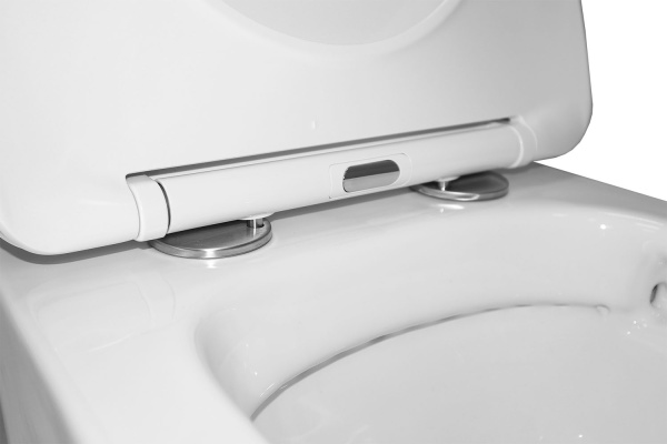 Унитаз подвесной БЕЗОБОДКОВЫЙ (350х480х363) С СИДЕНЬЕМ МИКРОЛИФТ 22552  фото  в интернет-магазине Санкомп