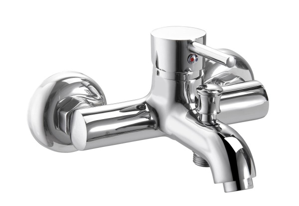 Смеситель для ванны настенный, излив короткий, без лейки и шланга, 22287 фото  в интернет-магазине Санкомп