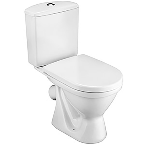 Унитаз компакт керамика косой выпуск (670х355х765) 2-х режимная арматура, сиденье, 26677 фото  в интернет-магазине Санкомп