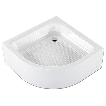 Душевой поддон 80х80 акриловый угловой глубокий 150 мм с каркасом и экраном высота 300 мм фото  в интернет-магазине Санкомп