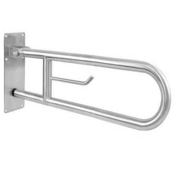 Поручень настенный подъёмный нержавеющий 600х100х192 мм Матовый, 19304 фото  в интернет-магазине Санкомп