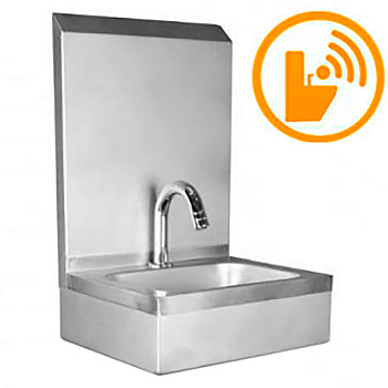 Рукомойник настенный СЕНСОРНЫЙ с изливом 400х350 мм фото арт.20812
