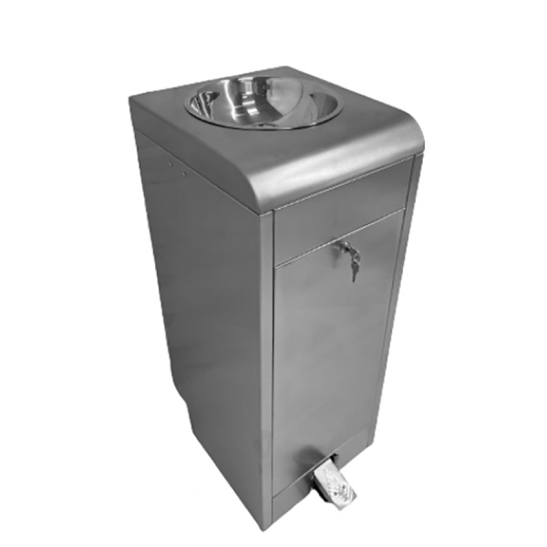 Фонтанчик питьевой педальный напольный 1 чаша Х/В, Б/Ф, Б/УФ, Б/Г, Б/ТО, AISI 304, 350х380х900 26575 фото  в интернет-магазине Санкомп