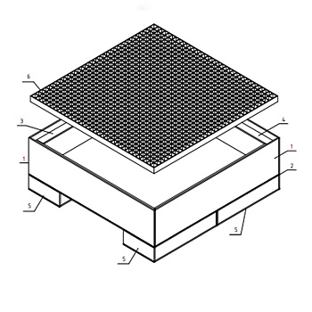 Поддон AISI 304 толщина 8 мм, 616х516х358 мм, лист перфорированный, шаг 15 мм,усиленный ребрами фото  в интернет-магазине Санкомп