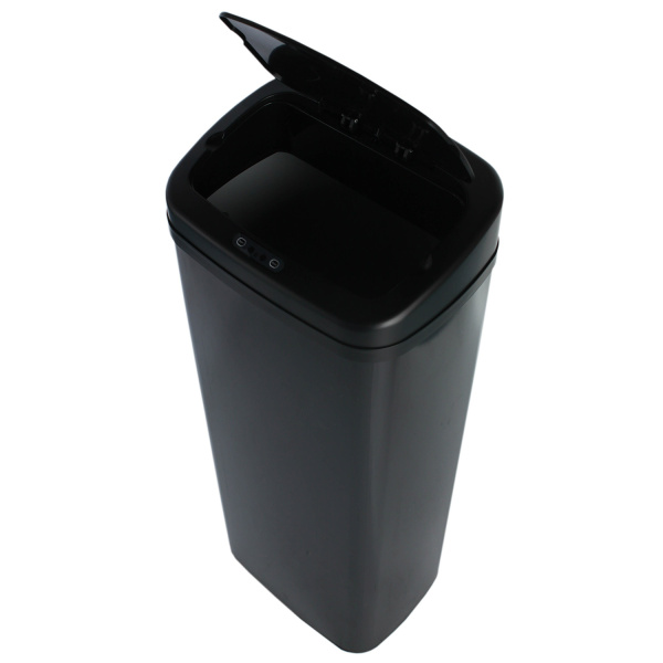 Ведро С АВТОМАТИЧЕСКИМ подъемом крышки 50 литров Черное, 21255 фото  в интернет-магазине Санкомп