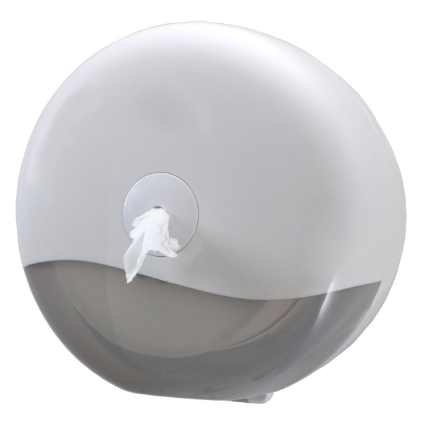 Диспенсер туалетной бумаги пластиковый для рулонов до 210 мм (219х219х156 мм) Белый, 24719 фото  в интернет-магазине Санкомп