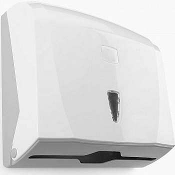 Диспенсер для листовых полотенец тип сложения полотенец-Z (вмещает 1 пачку) БЕЛЫЙ, 23164 фото  в интернет-магазине Санкомп