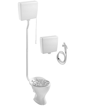 Видуар ВОРОНКООБРАЗНЫЙ, с высоким бачком ПЛАСТИК, бачком для раствора ПЛАСТИК, 8693 фото в интернет-магазине СанКомп www.sancomp.ru