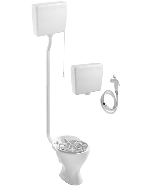 Видуар ВОРОНКООБРАЗНЫЙ, с высоким бачком ПЛАСТИК, бачком для раствора ПЛАСТИК, 8693 фото в интернет-магазине СанКомп www.sancomp.ru