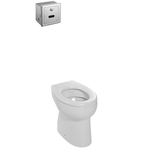 Унитаз напольный ДЕТСКИЙ с АВТОМАТИЧЕСКИМ ПРОТОЧНЫМ СМЫВОМ (220В),15399  фото  в интернет-магазине Санкомп