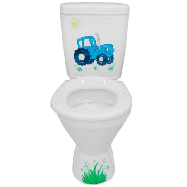 Унитаз-компакт детский с косым выпуском с рисунком (580х300х670(340)), 24902 фото  в интернет-магазине Санкомп