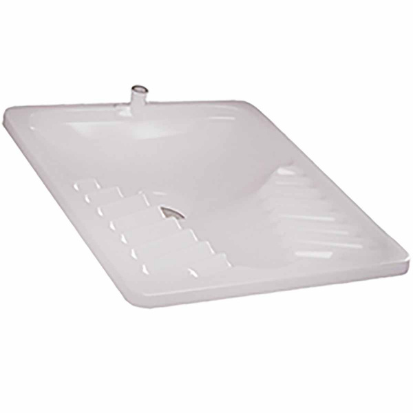 Чаша ГЕНУЯ стальная со смещенным выпуском с рассекателем подача воды сверху (650х550х150), 0202.30.3 фото  в интернет-магазине Санкомп