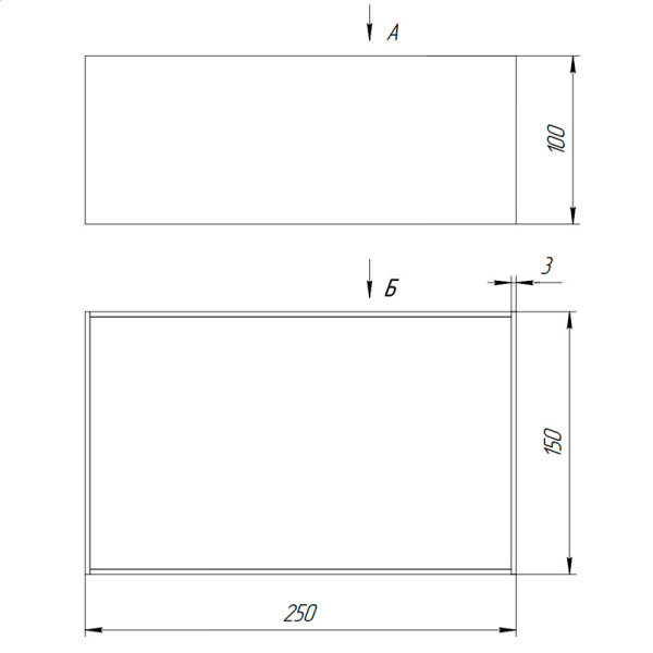 Поддон AISI 316 толщина 3 мм 250х150х100 мм (по размерам заказчика), 24925 фото  в интернет-магазине Санкомп