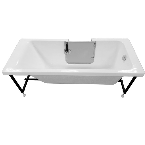 Ванна для инвалидов и пожилых с дверцей лежачая антискольжение 1700х700х630 мм СЛИВ СЛЕВА 21807 фото  в интернет-магазине Санкомп