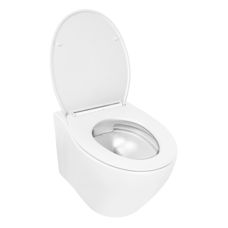 Унитаз подвесной БЕЗОБОДКОВЫЙ (370х520х360) С СИДЕНЬЕМ МИКРОЛИФТ 22567  фото  в интернет-магазине Санкомп