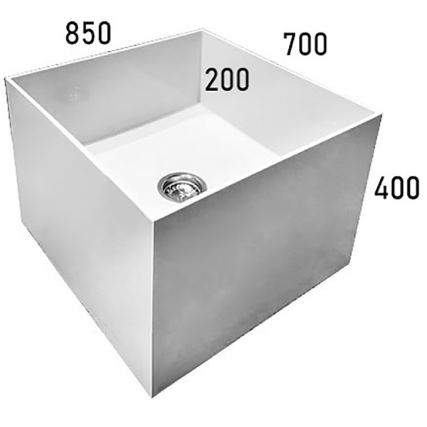 Лапомойка напольная 850х700х400 мм глубина 200 мм (По размерам заказчика), 24030 фото  в интернет-магазине Санкомп