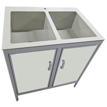 Мойка медицинская с тумбой из ПП, 900х600х900 мм, 26857 фото  в интернет-магазине Санкомп