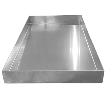 Поддон Алюминий с бортиком высота 10 см ширина 50 см длина 110 см - толщина 2 мм, 26621 фото  в интернет-магазине Санкомп