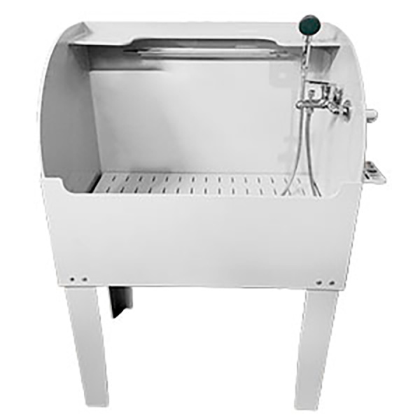 Ванна для груминга для собак с экраном 1000х550х900 мм СО СМЕСИТЕЛЕМ И ПОДДОНОМ 26950 фото  в интернет-магазине Санкомп