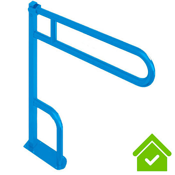 Поручень синий напольный подъёмный из нержавеющей стали 870х100х770, 20882 фото  в интернет-магазине Санкомп