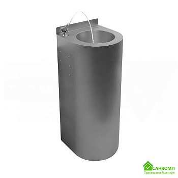 Фонтанчик питьевой кнопочный напольный 1 чаша Х/В, Б/Ф, Б/УФ, Б/Г, Б/ТО, AISI 304, 350х360х910 25977 фото  в интернет-магазине Санкомп