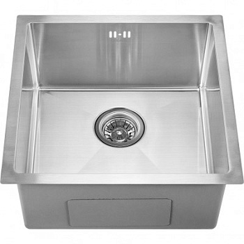 Мойка врезная нержавейка 440х440x200 мм Б/О МАТОВАЯ с сифоном, 19591 фото  в интернет-магазине Санкомп