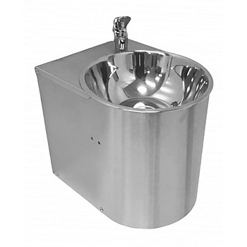 Фонтанчик питьевой кнопочный подвесной 1 чаша Х/В, Б/Ф, Б/УФ, Б/Г, Б/ТО, AISI 304, 250х317х280 21256 фото  в интернет-магазине Санкомп