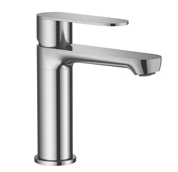 Смеситель нержавеющая сталь для раковины литой излив 134х114 мм, 25196 фото  в интернет-магазине Санкомп