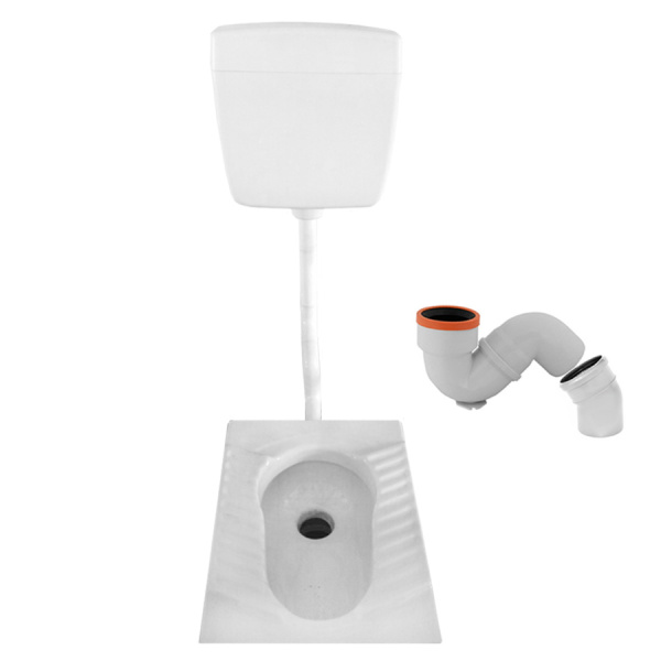 Чаша Генуя КЕРАМИКА ЭКОНОМ с бачком среднерасположенным ПЛАСТИК ЭКОНОМ сифон УНИВЕРСАЛЬНЫЙ, 11520 фото  в интернет-магазине Санкомп