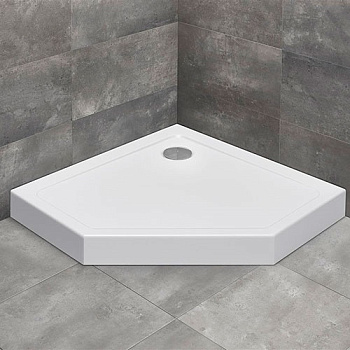 Поддон пятиугольный 900х900 мм акриловый фото  в интернет-магазине Санкомп