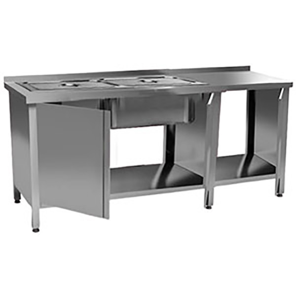 Мойка для эндоскопов 2 секции в комплекте и крышкой для мойки 1800х700х850 мм, 26562 фото арт.26562