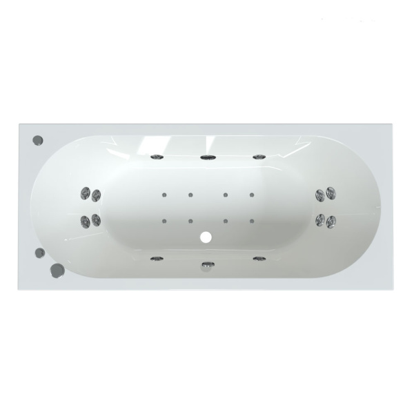 Ванна акриловая прямоугольная гидромассажная 2000х1000 мм,  21900 фото  в интернет-магазине Санкомп