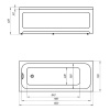 Ванна акриловая прямоугольная в полной комплектации 1300х700х620 мм, 27183 фото  в интернет-магазине Санкомп