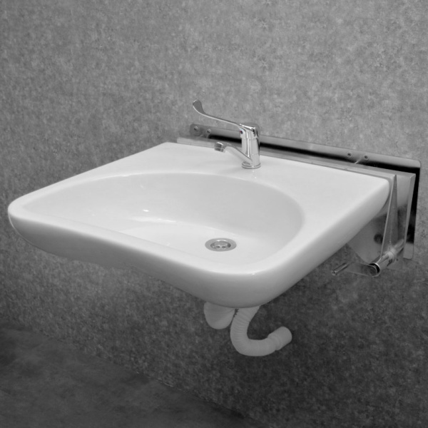 Комплект Умывальник для инвалидов с изменяемым наклоном (640х550х165) без смесителя, 24884 фото  в интернет-магазине Санкомп